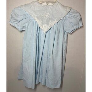 Vintage Chabre USA heirloom classic blue dress collar monogram cEc portrait